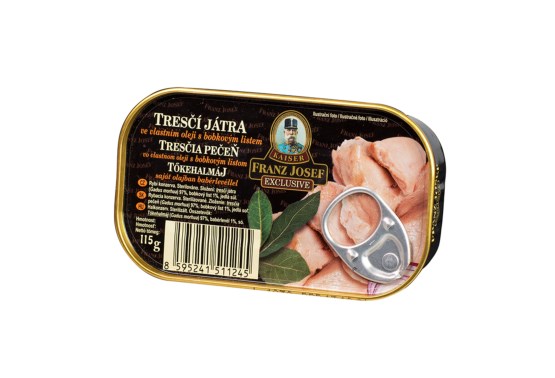 Tresčia pečeň vo vlastnom oleji s bobkovým listom