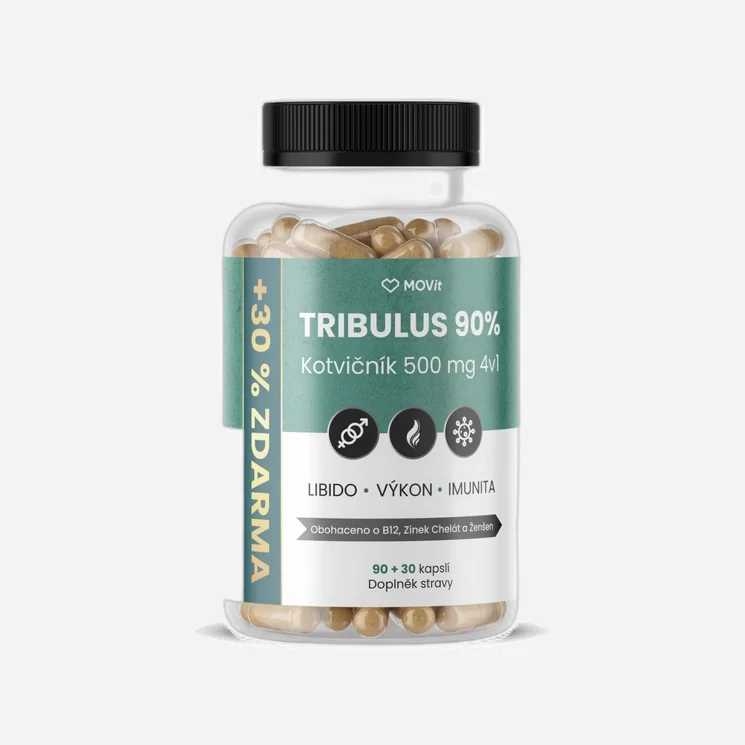 TRIBULUS 90% Kotvičník 500 mg 4v1