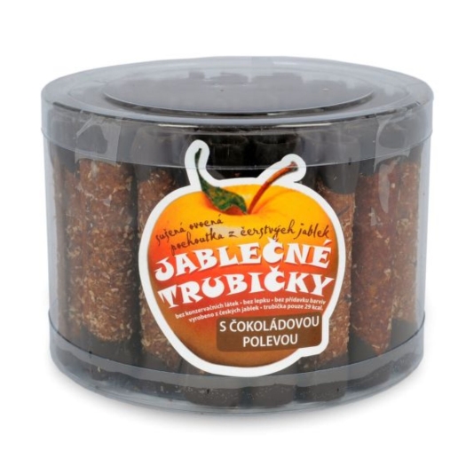 Trubičky jablečné s čokoládou dóza