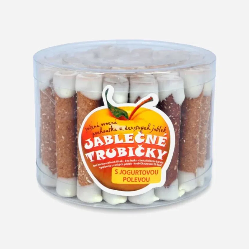Trubičky jablečné s jogurtem dóza