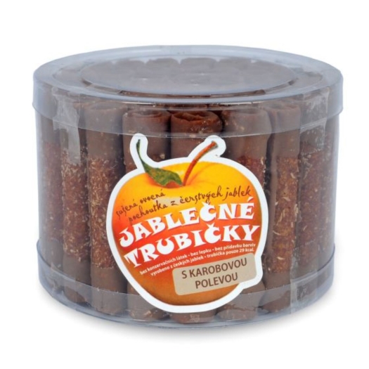 Trubičky jablečné s karobem dóza