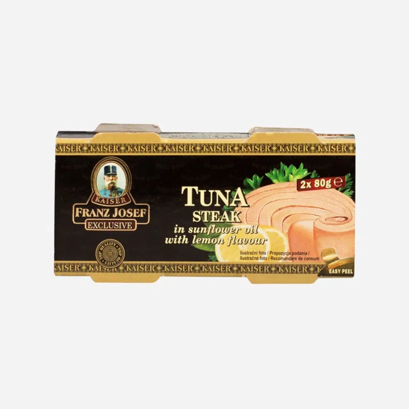 Tuňák steak ve slunečnicovém oleji s příchutí citronu 2x80 g