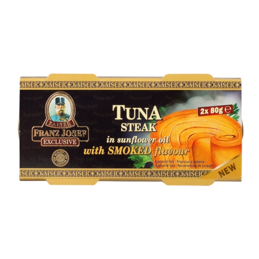Tuňák steak ve slunečnicovém oleji s uzenou příchutí 2x80 g