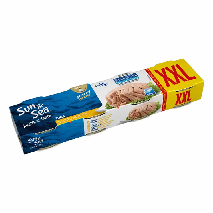 Tuňák ve slunečnicovém oleji XXL 4x80 g 6 x 320 g
