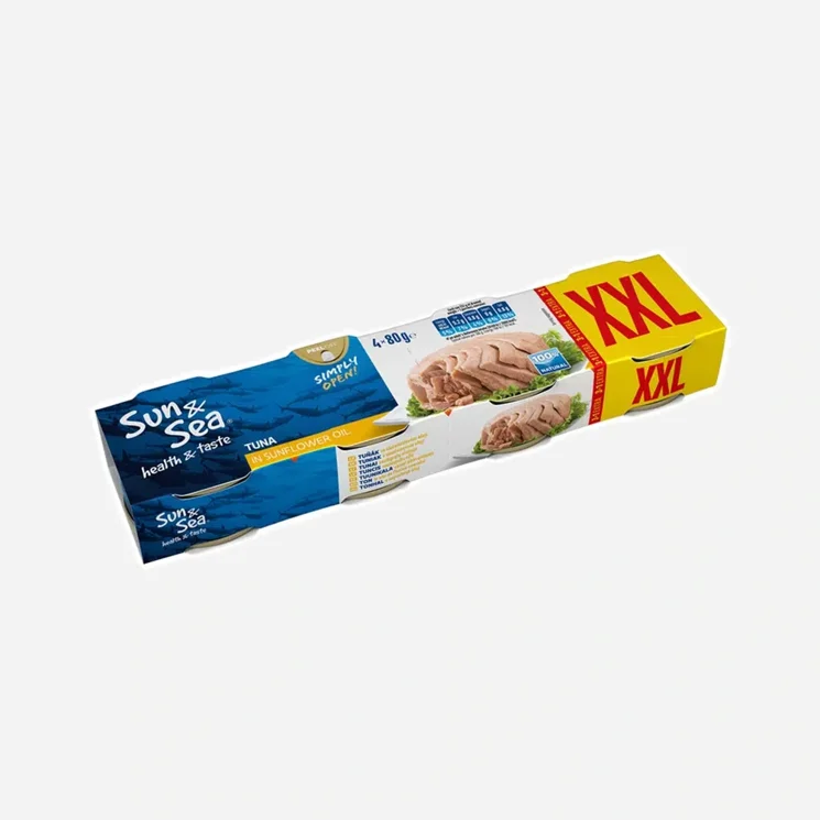 Tuňák ve slunečnicovém oleji XXL 4x80 g