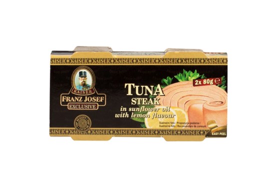Tuniak steak v slnečnicovom oleji s citrónom 2x80 g