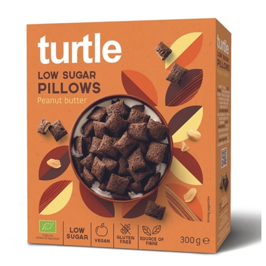 TURTLE Pillows Peanut Butter 300 g expirace