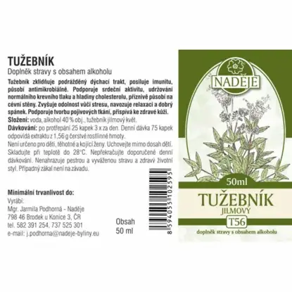 Tužebník jilmový tinktura z byliny 6 x 50 ml