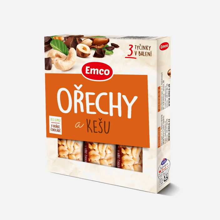 Tyčinka Ořechy a kešu 3x35 g