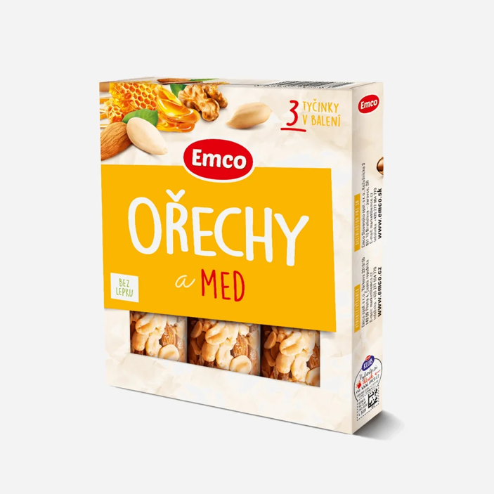 Tyčinka Ořechy a med 3x35 g