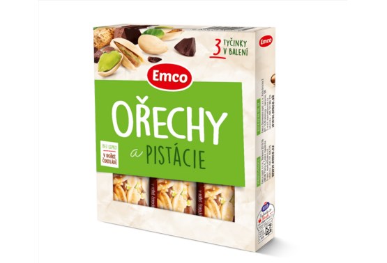 Tyčinka Orechy a pistácie 3x 35 g