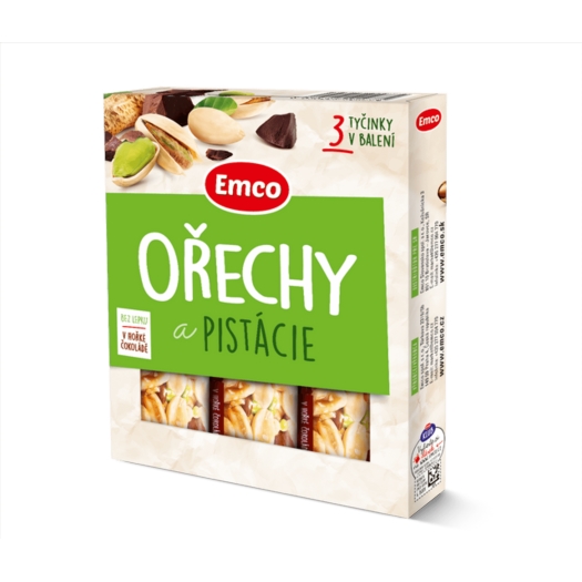 Tyčinka Ořechy a pistácie 3x35 g
