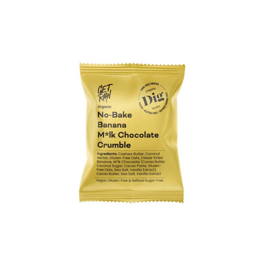 Tyčinka ovesná nepečená se světlou čokoládou a banánem BIO