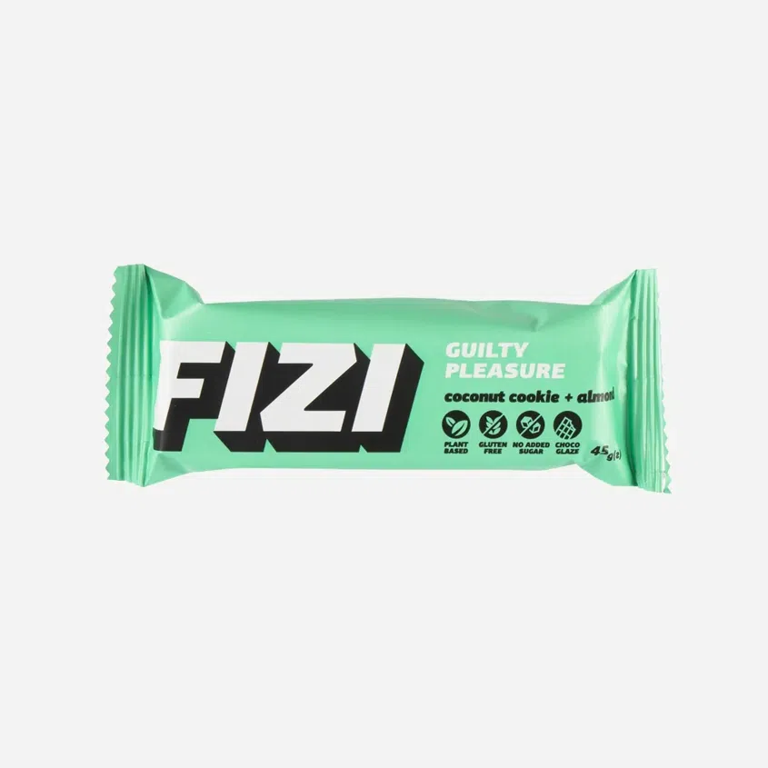 Tyčinka s čokoládovou polevou kokosová sušenka a mandle