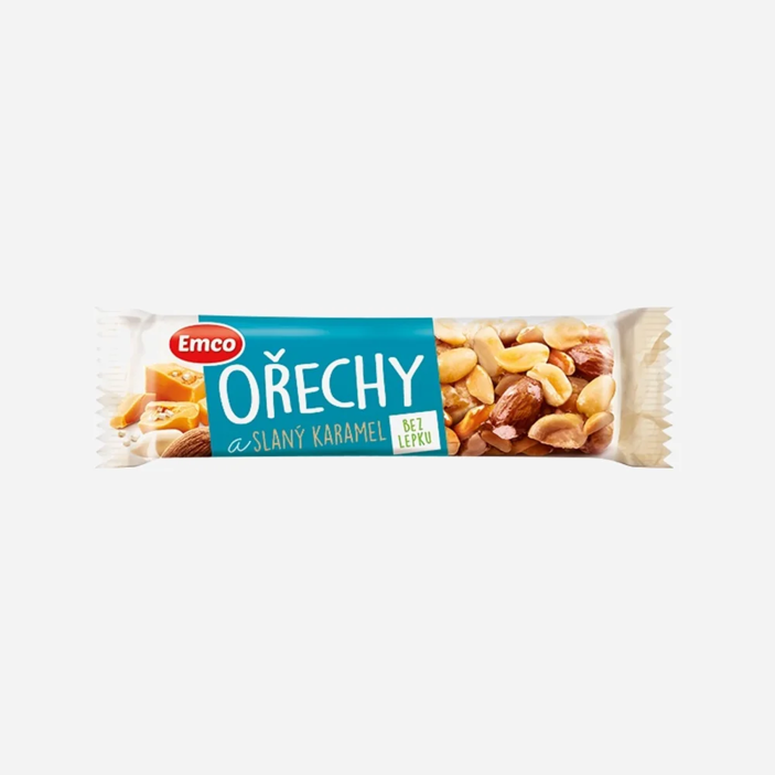 Tyčinka s ořechy a slaným karamelem  1605080