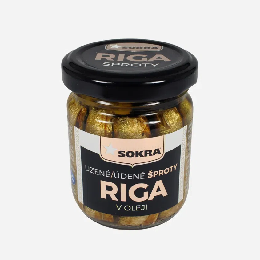 Uzené šproty v rostlinném oleji