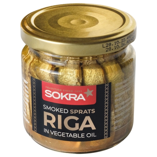 Uzené šproty v rostlinném oleji