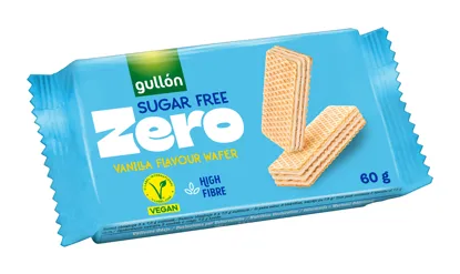 Vanilla wafer plněné krémem (70 %) s vanilkovou příchutí, bez cukru, s vlákninou