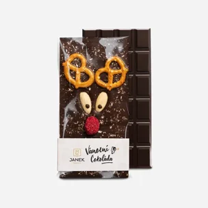 Vánoční čokoláda se sobem - tmavá