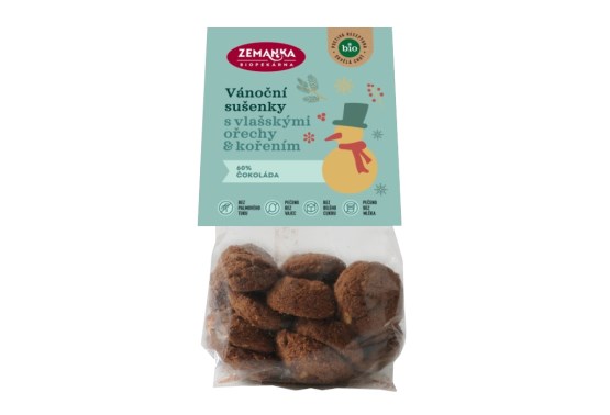 Vánoční sušenky s vlašskými ořechy a kořením BIO