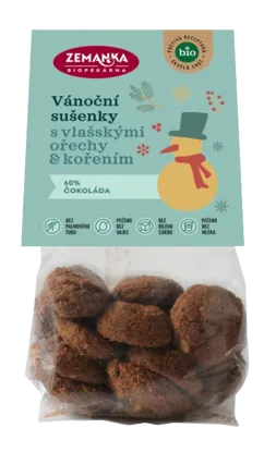 Vánoční sušenky s vlašskými ořechy a kořením BIO