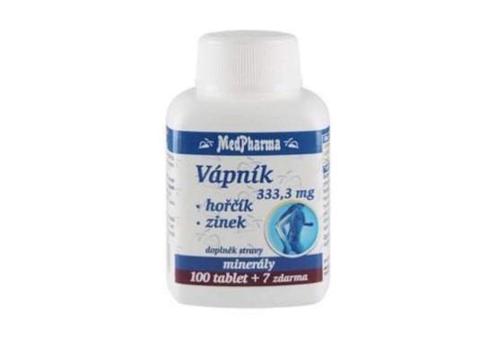 Vápnik 333,3 mg + horčík + zinok 107 tablet
