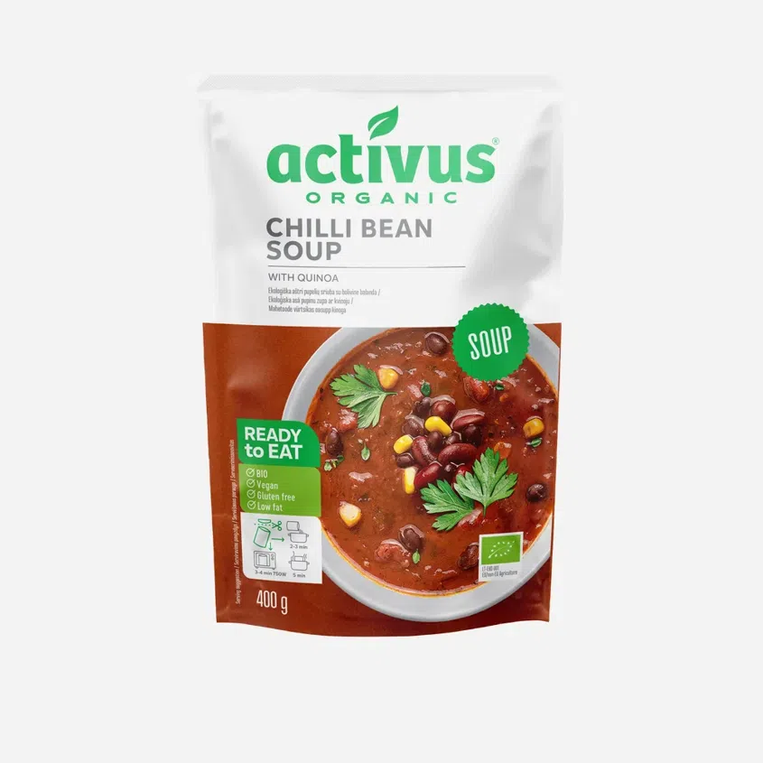Veganská polévka chilli fazole BIO