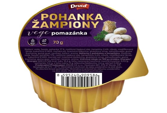 Veganská pomazánka s pohankou a žampiony
