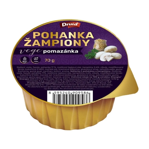 Veganská pomazánka s pohankou a žampiony