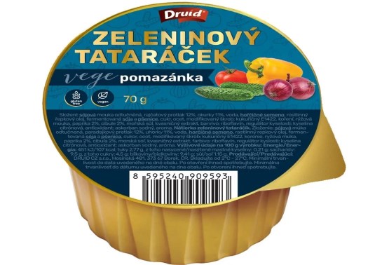 Veganská pomazánka zeleninový tataráček