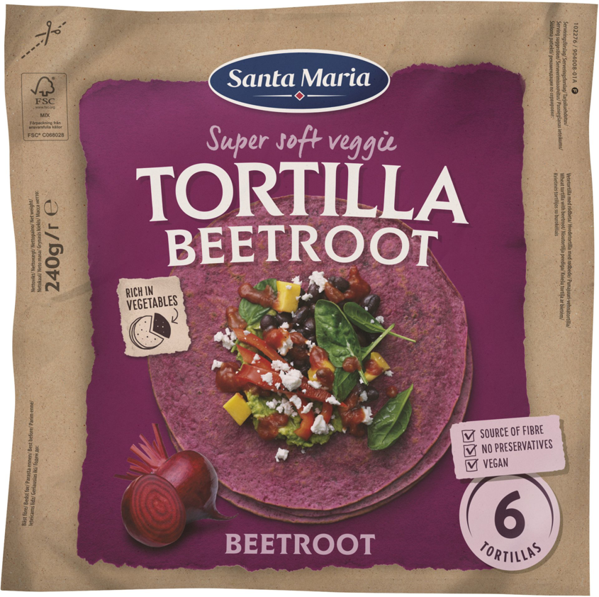 Veggie tortilla červená repa