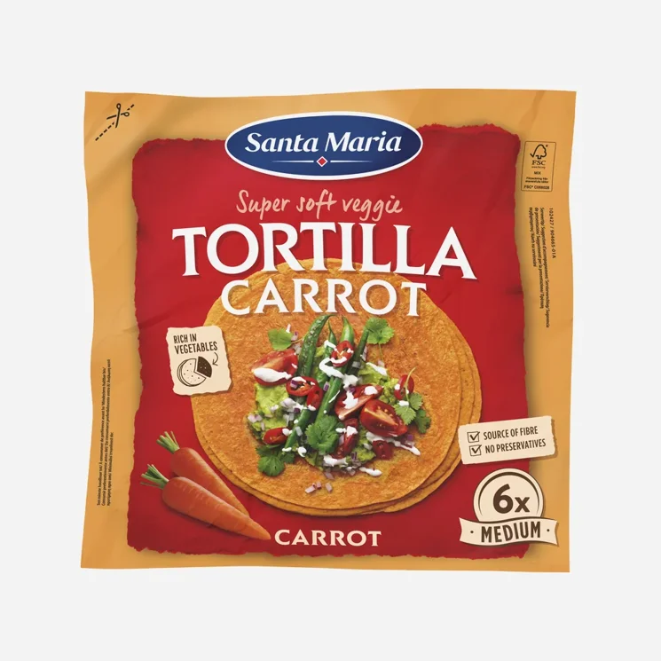 Veggie tortilla mrkev 6 x 240 g
