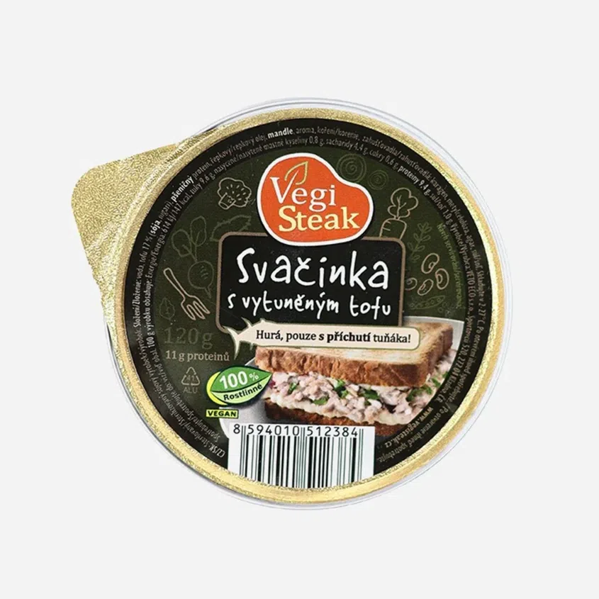 Vegi steak svačinka s vytuněným tofu