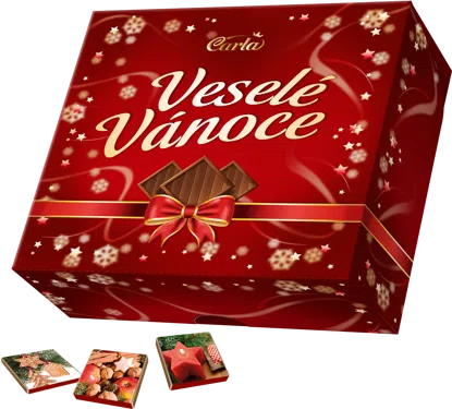 Veselé Vánoce neapolitánky mléčné