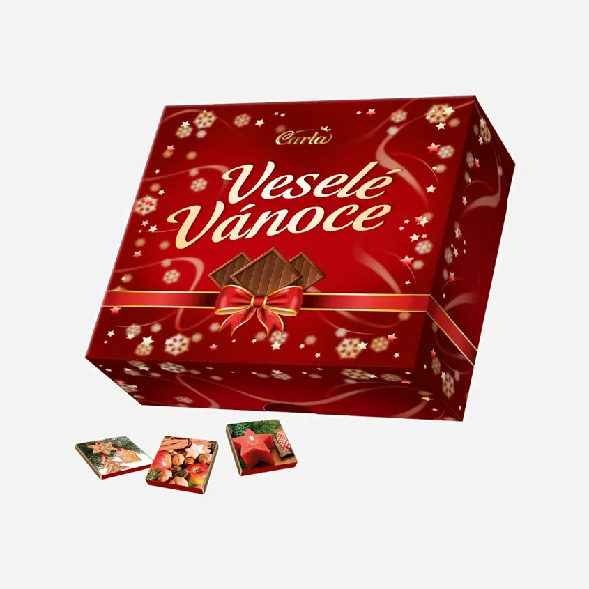 Veselé Vánoce neapolitánky mléčné