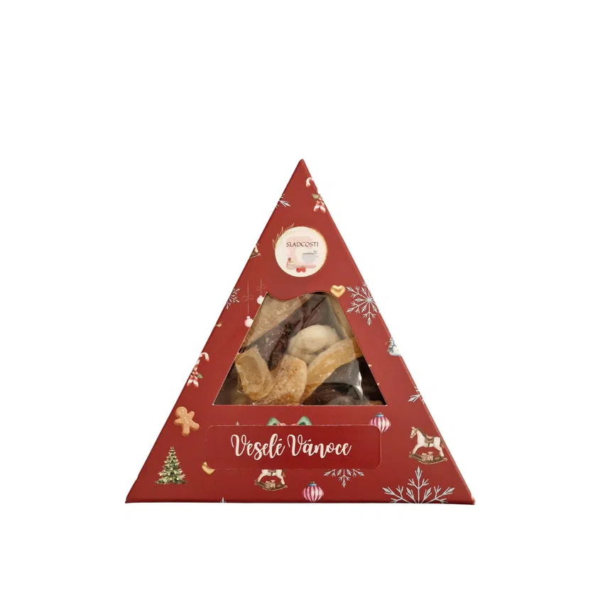 Veselé Vánoce ovoce trojúhelník