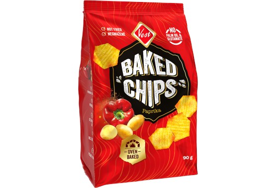 VEST Baked chips paprikové 90g