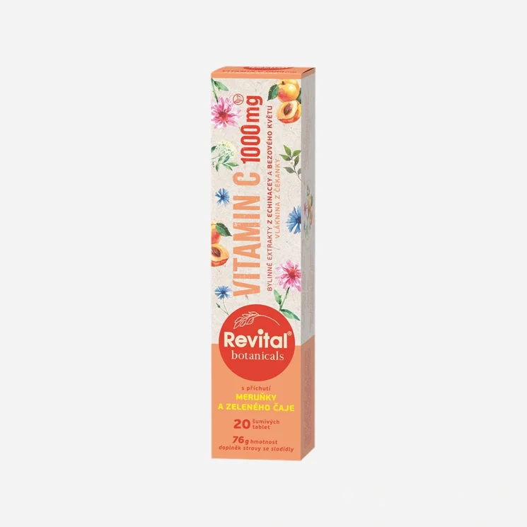 Vitamin C 1 000 mg meruňka zelený čaj