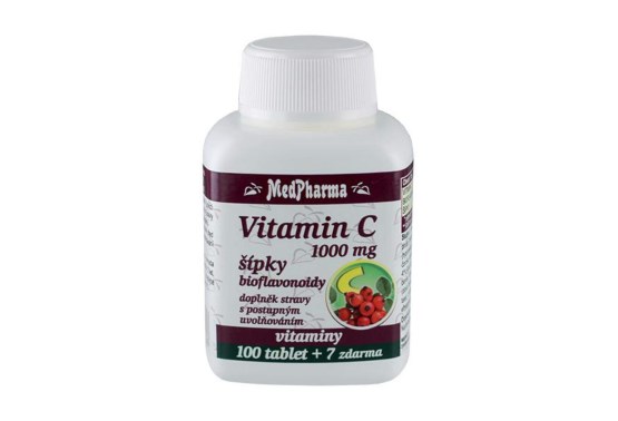 Vitamín C 1000 mg so šípkami, predĺžený účinok 107 tabliet