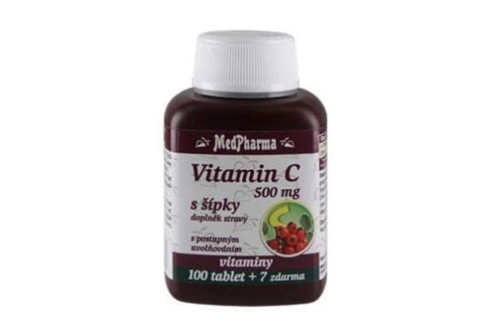 Vitamín C 500 mg so šípkami, predĺžený účinok 107 tabliet