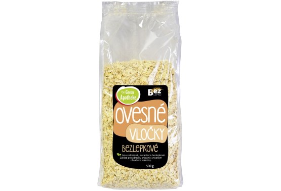 Vločky ovesné bezlepkové celozrnné 500g