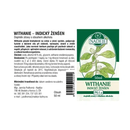 Withanie - indický ženšen tinktura z pupenů