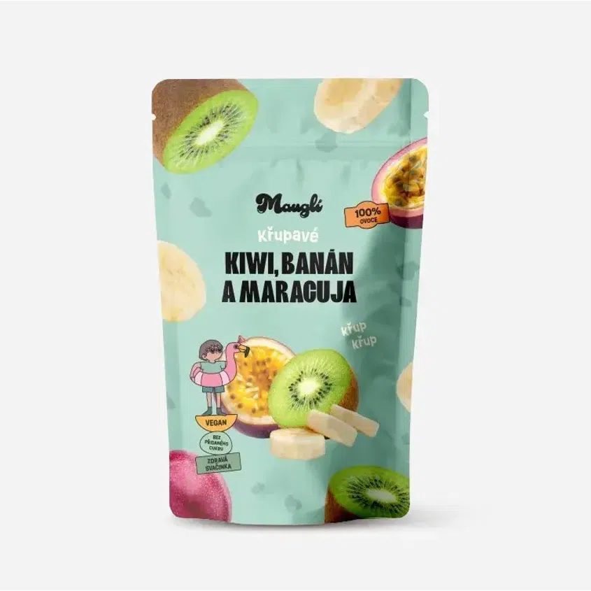 XXL křupavý mix - kiwi, banán a marakuja