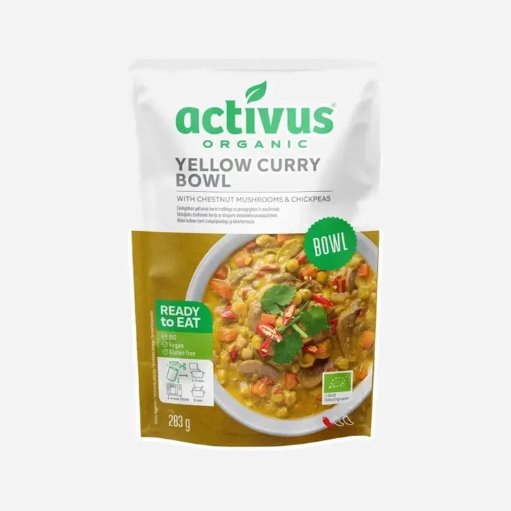 Yellow Curry Bowl s houbami a cizrnou BIO