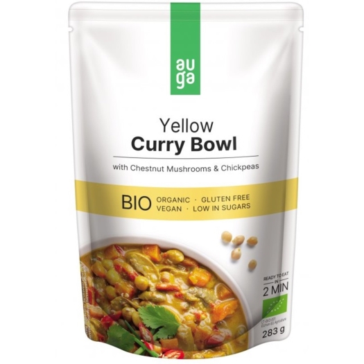 Yellow curry bowl – se žlutým kari kořením, houbami a cizrnou BIO