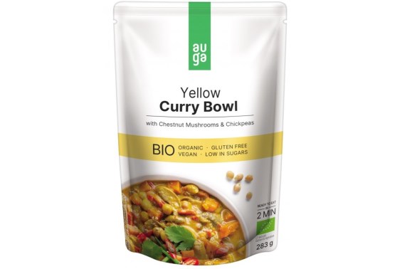 Yellow curry bowl – so žltým karí korením, hubami a cícerom BIO