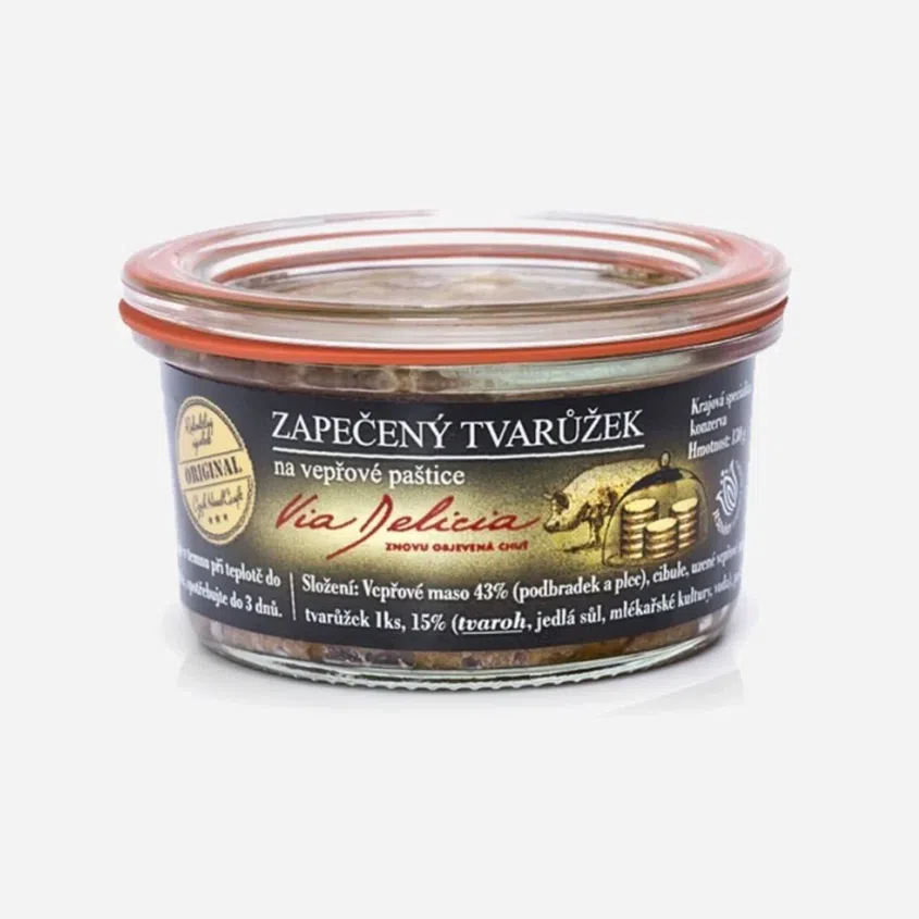 Zapečený tvarůžek na vepřové paštice