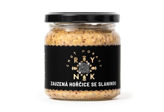 Zauzená hořčice se slaninou