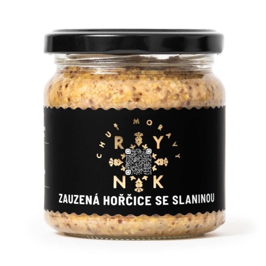 Zauzená hořčice se slaninou