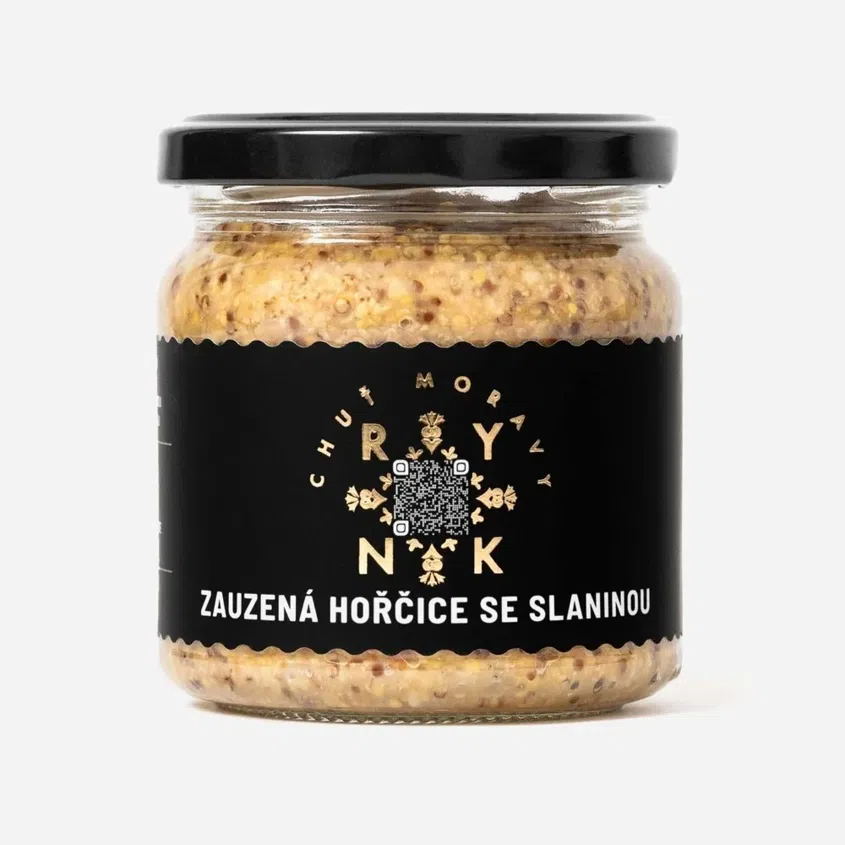 Zauzená hořčice se slaninou